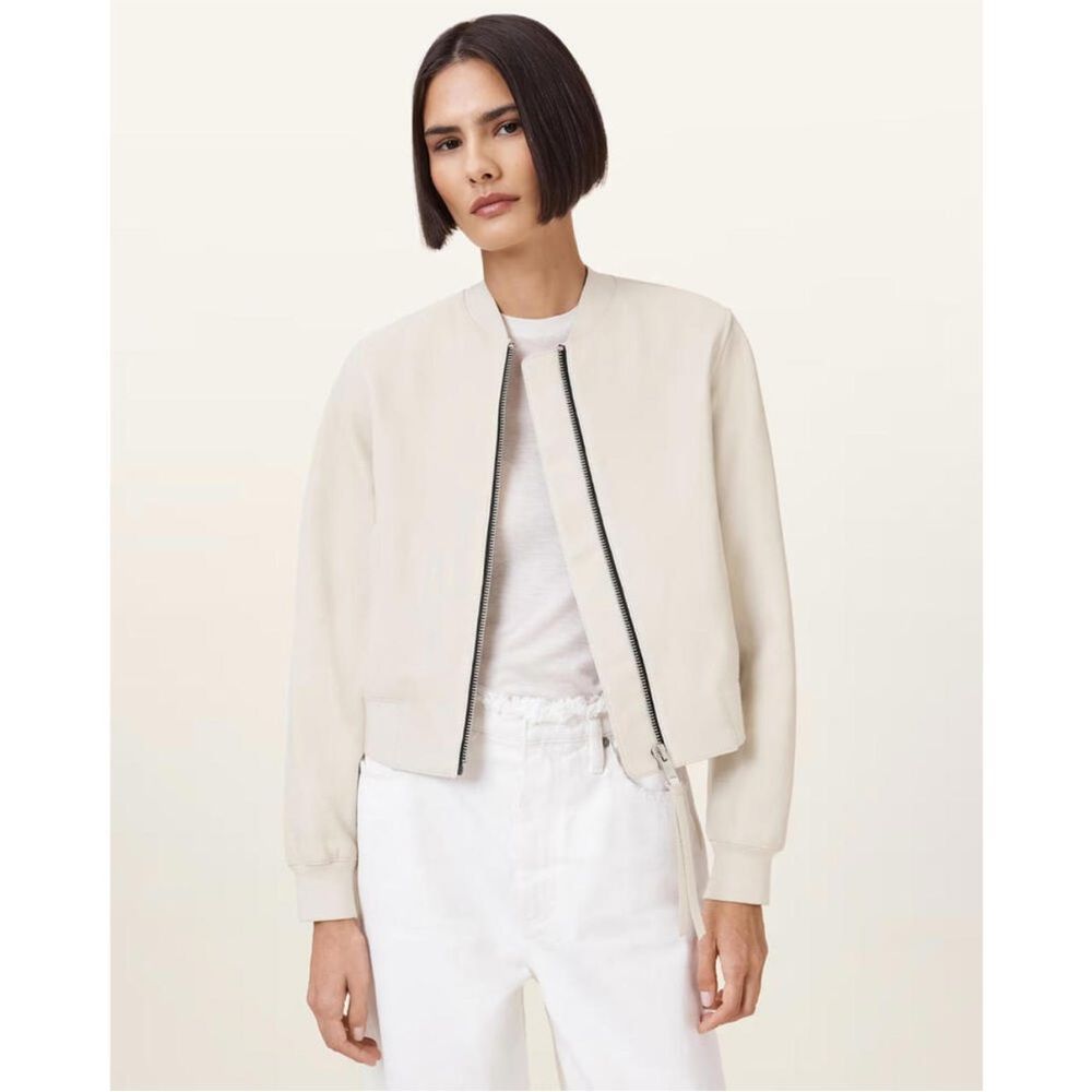 All Saints Orten Leather Bomber Jacket